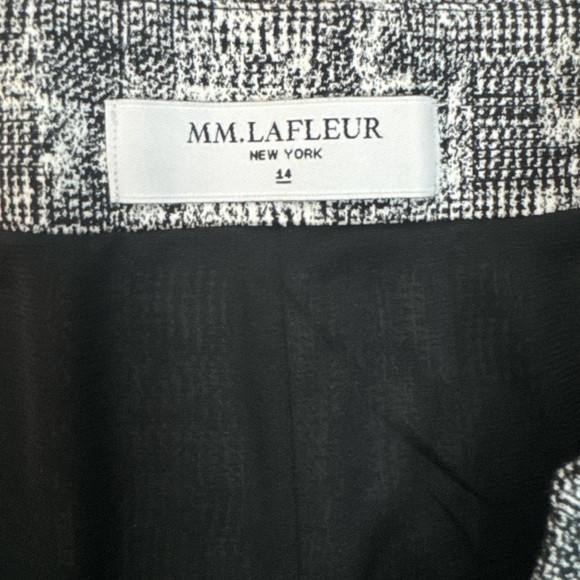 M.M. Lafleur The Noho Skirt Crackle Black and White Patterned Skirt - Size 14
